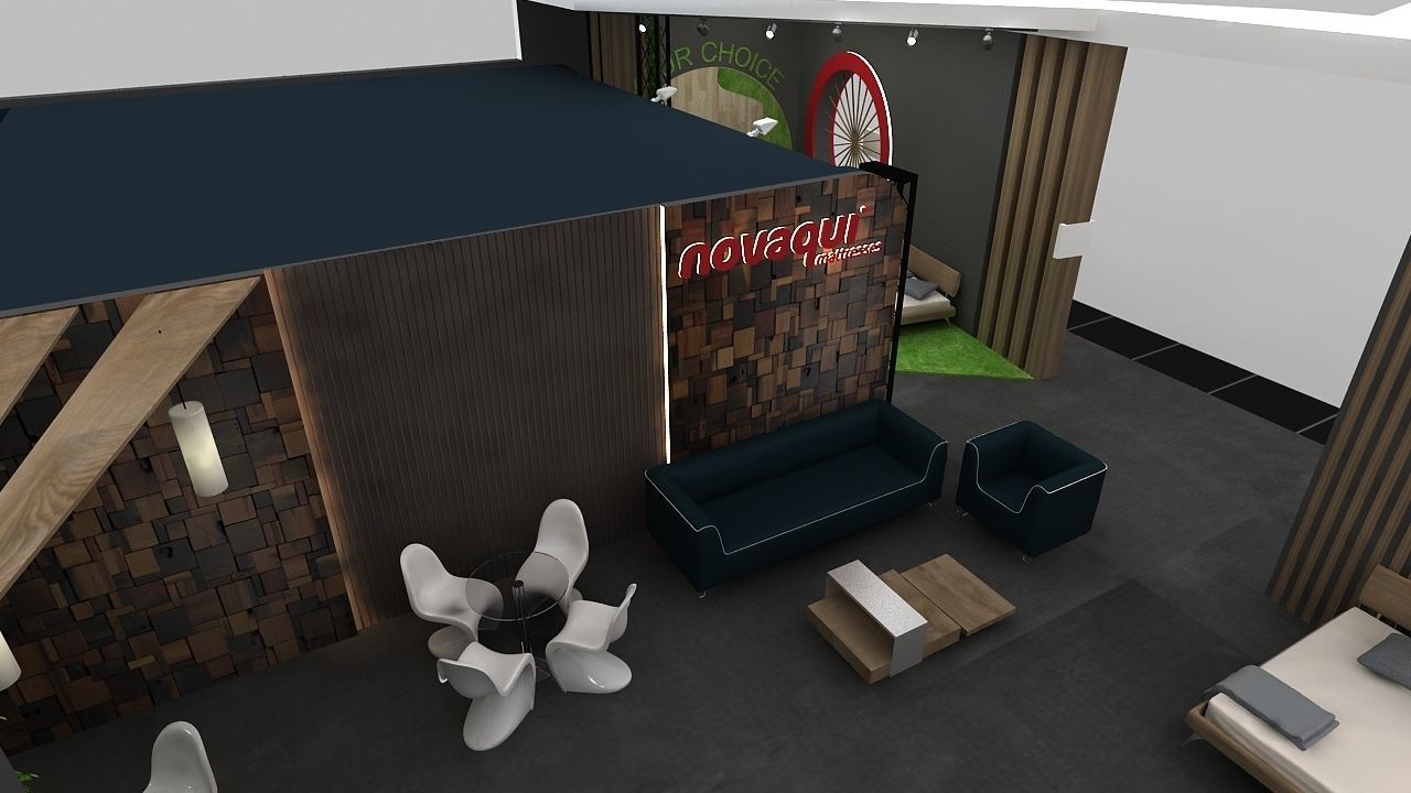 Booth Exhibition Stand 2 Side Open  Stall 14x13m Height 400 cm 3D model_13