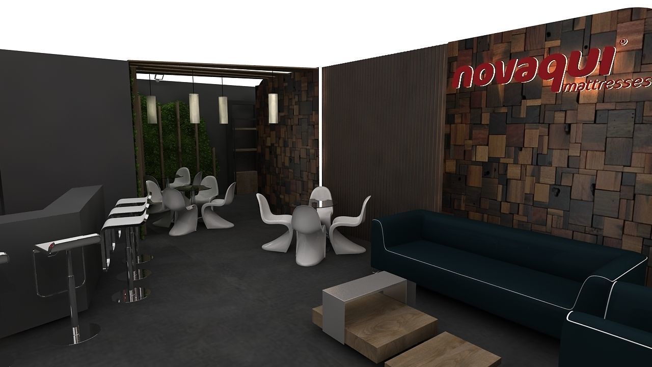 Booth Exhibition Stand 2 Side Open  Stall 14x13m Height 400 cm 3D model_12