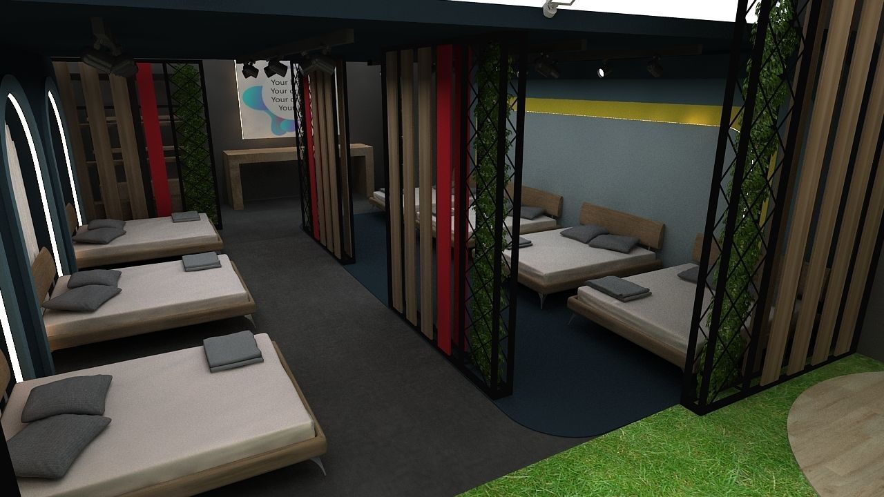 Booth Exhibition Stand 2 Side Open  Stall 14x13m Height 400 cm 3D model_15