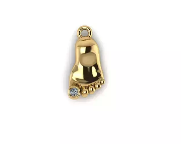 Pendant baby foot leg 3D print model