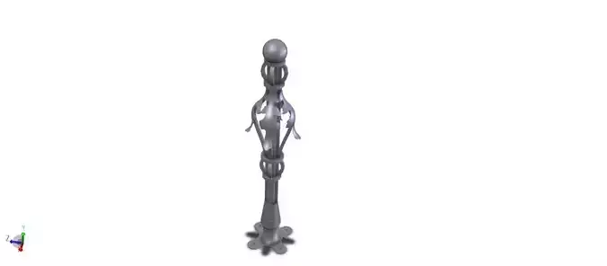 Ornamental pillar with leafes