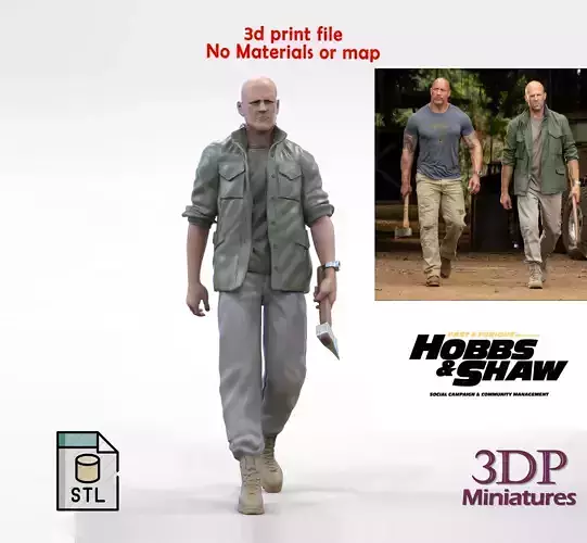 N8 F9 Deckard Shaw Jason Statham in Hobbs and Shaw 3D print model
