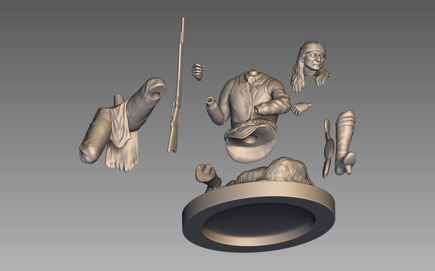 American Native Apache 3D print model_26
