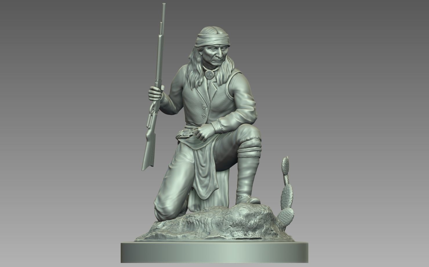 American Native Apache 3D print model_11