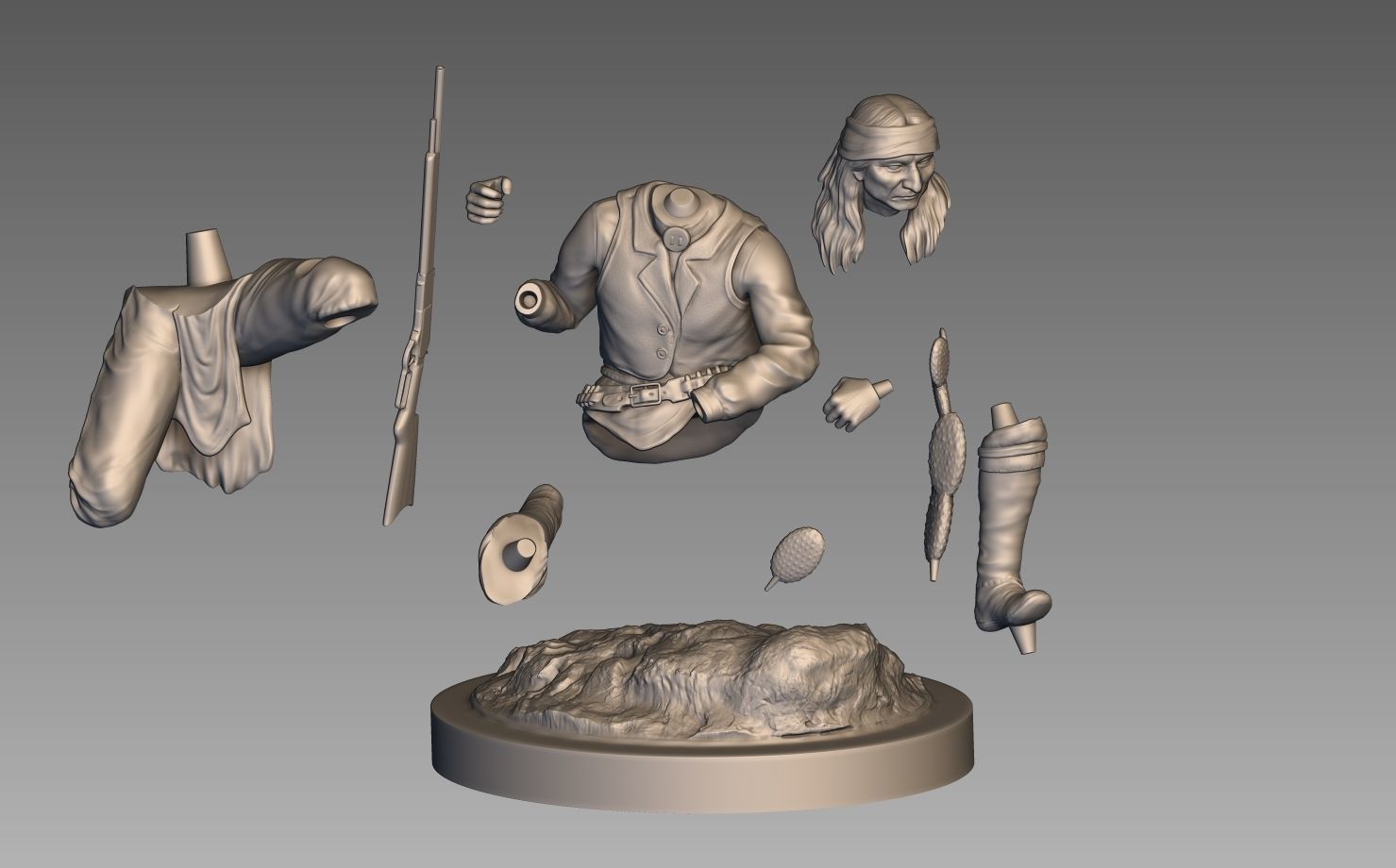 American Native Apache 3D print model_25