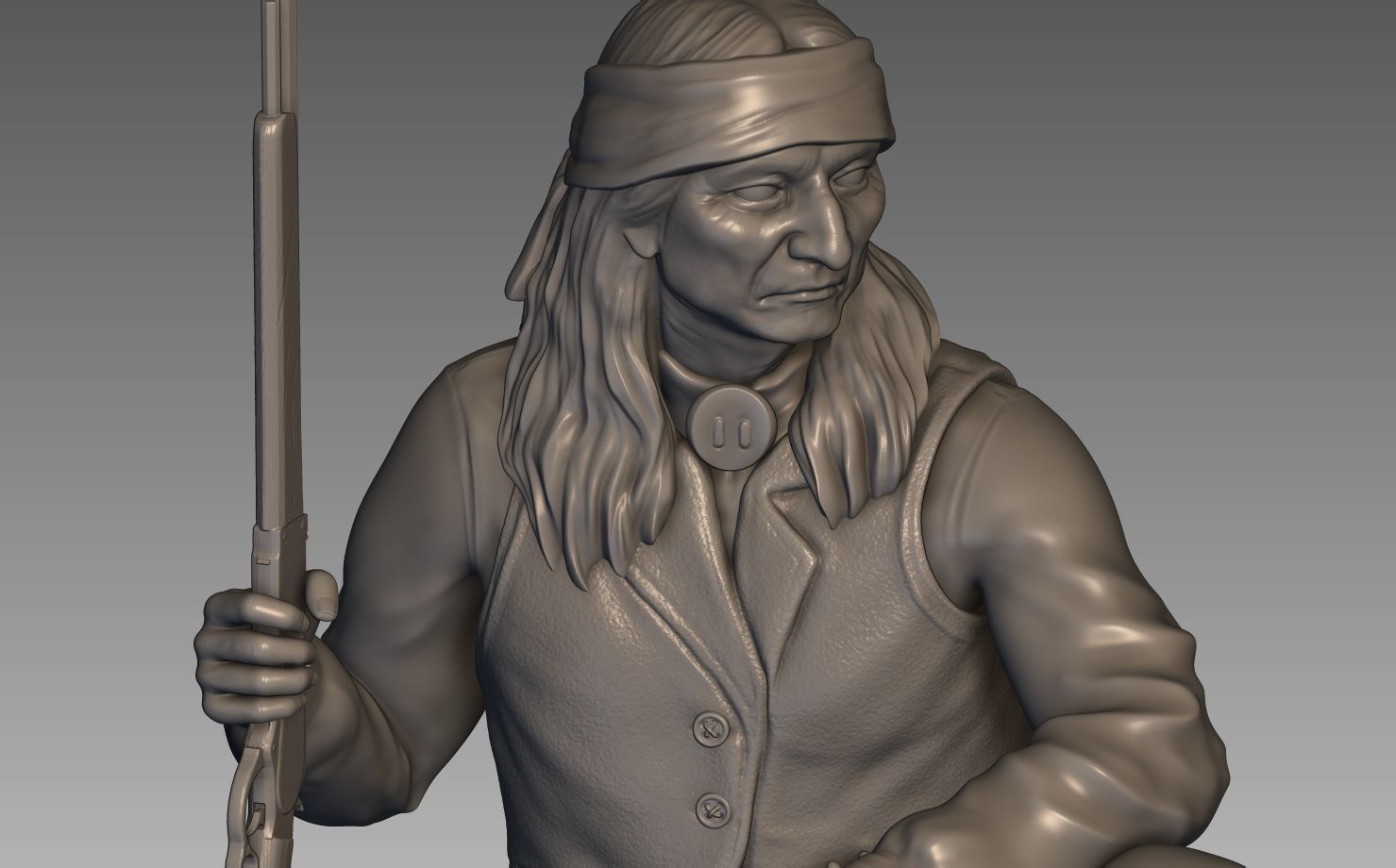 American Native Apache 3D print model_17