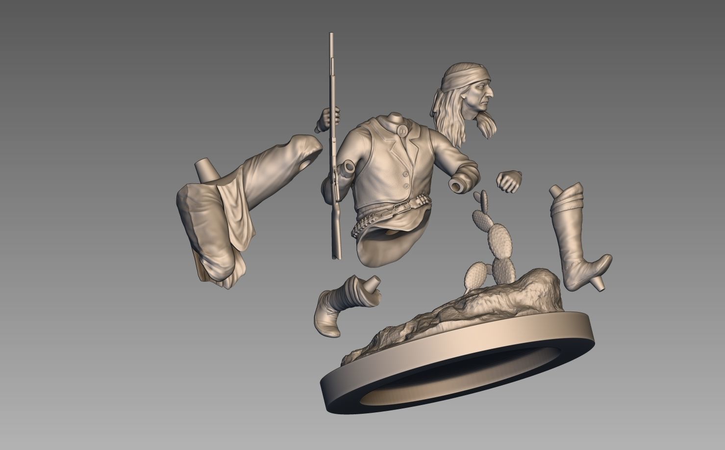 American Native Apache 3D print model_27