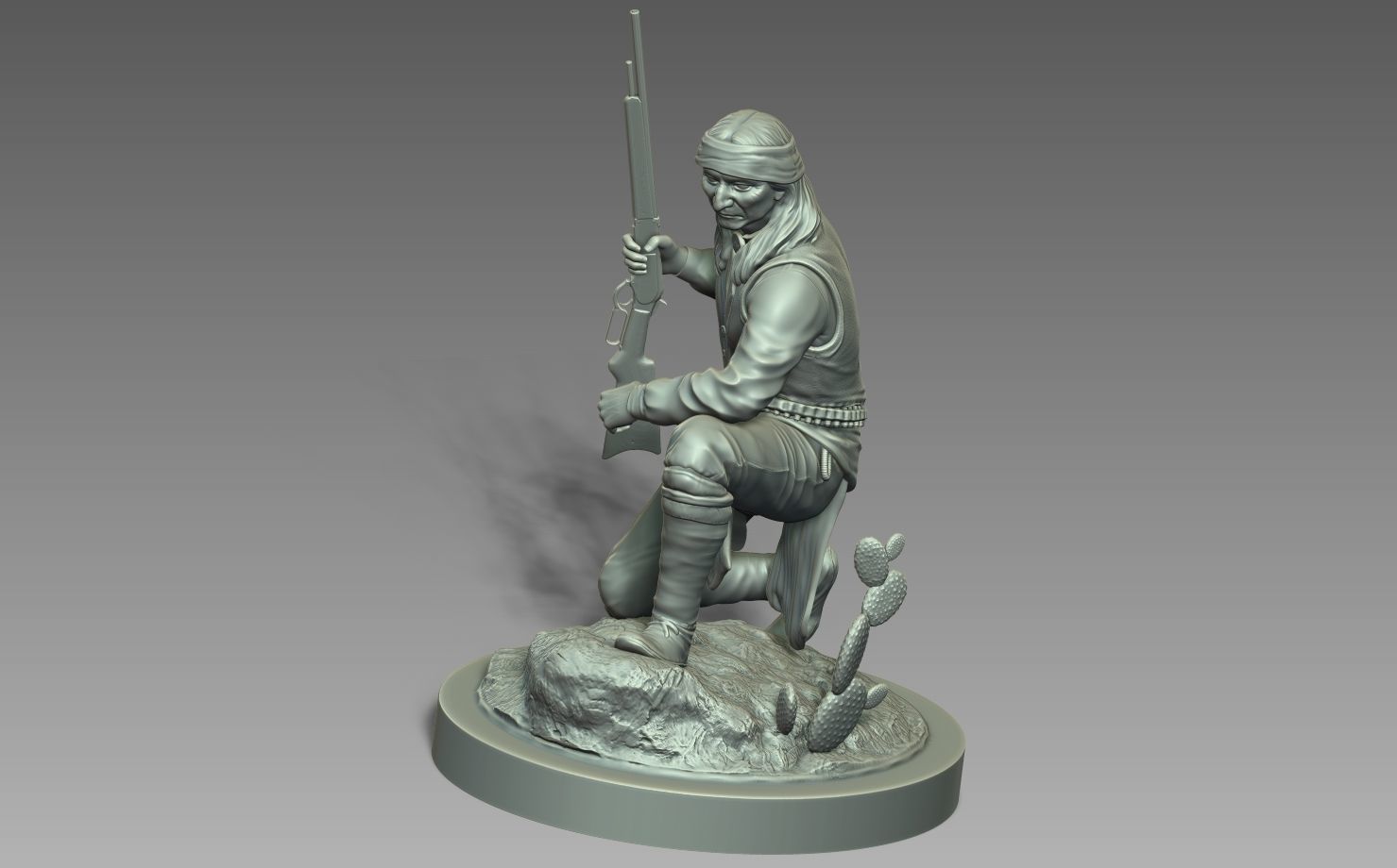 American Native Apache 3D print model_4