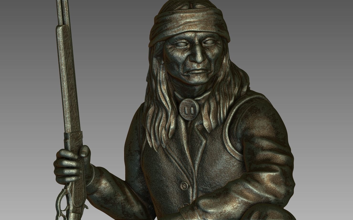American Native Apache 3D print model_16