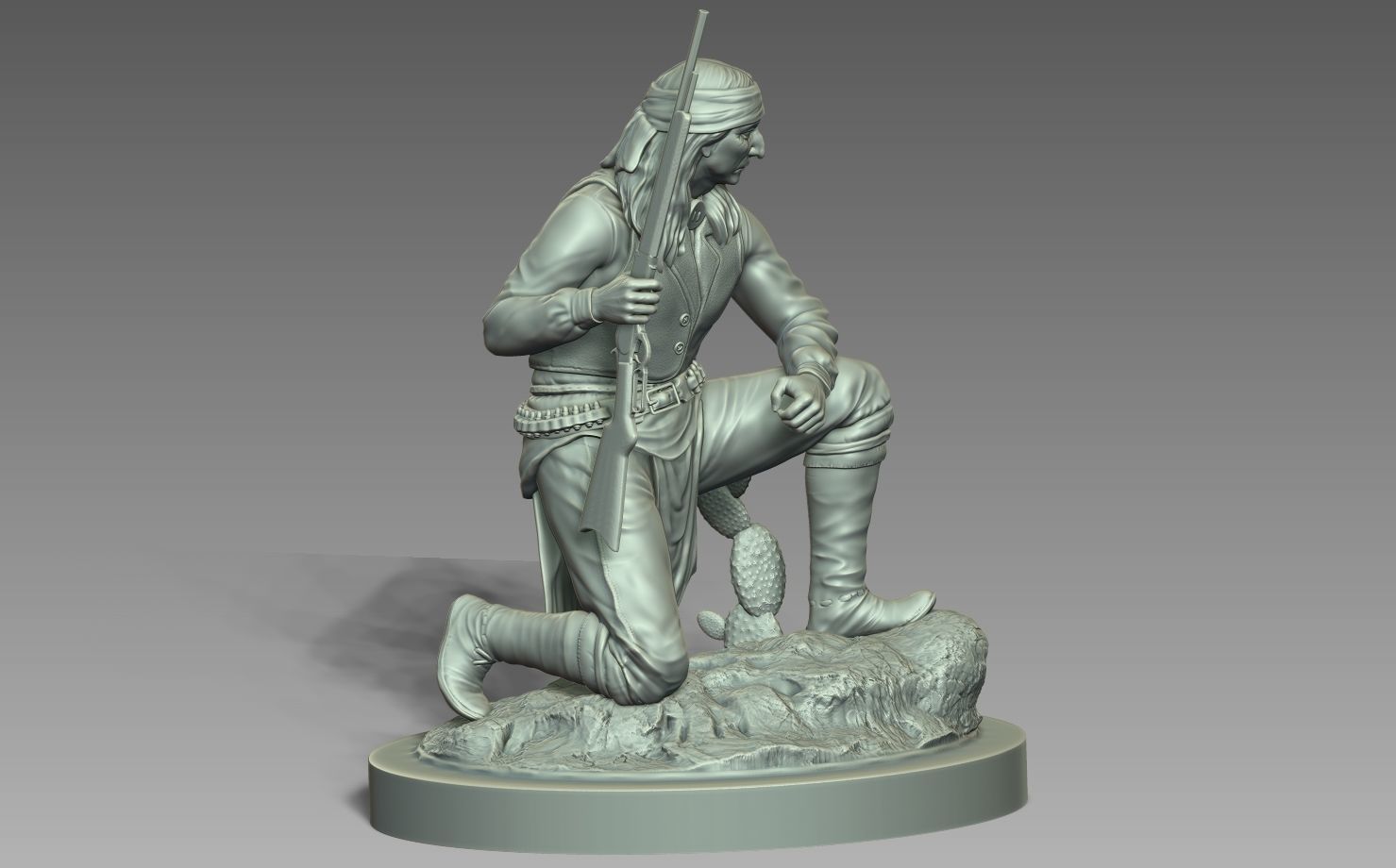 American Native Apache 3D print model_6