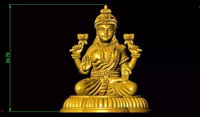 LAMIJI hindu statue in gold