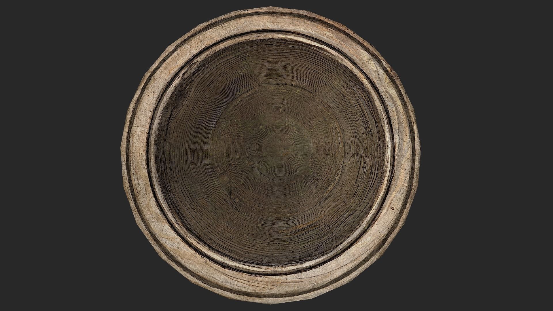 Wooden Mortar and pestle Low-poly 3D model_10