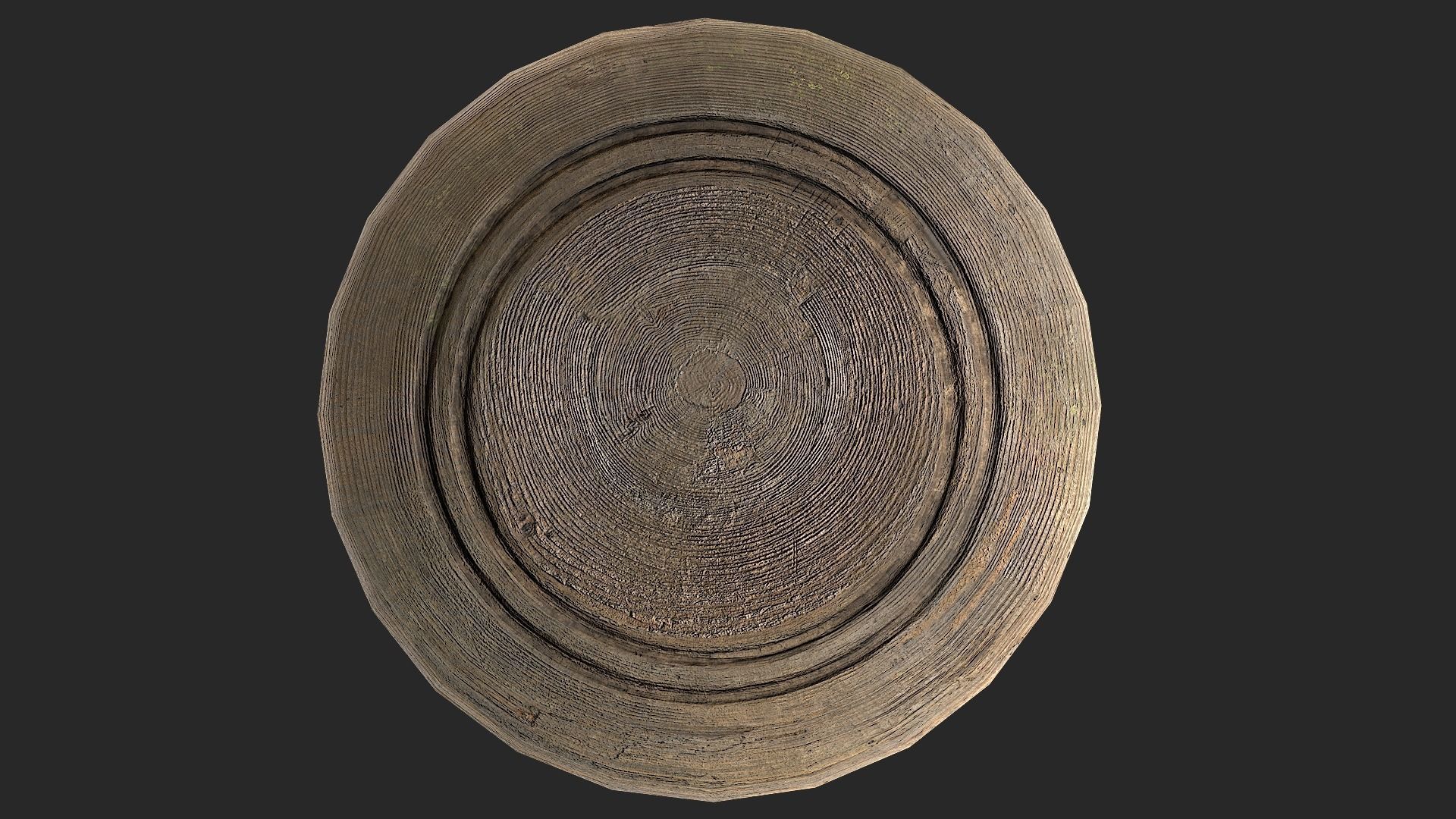 Wooden Mortar and pestle Low-poly 3D model_5