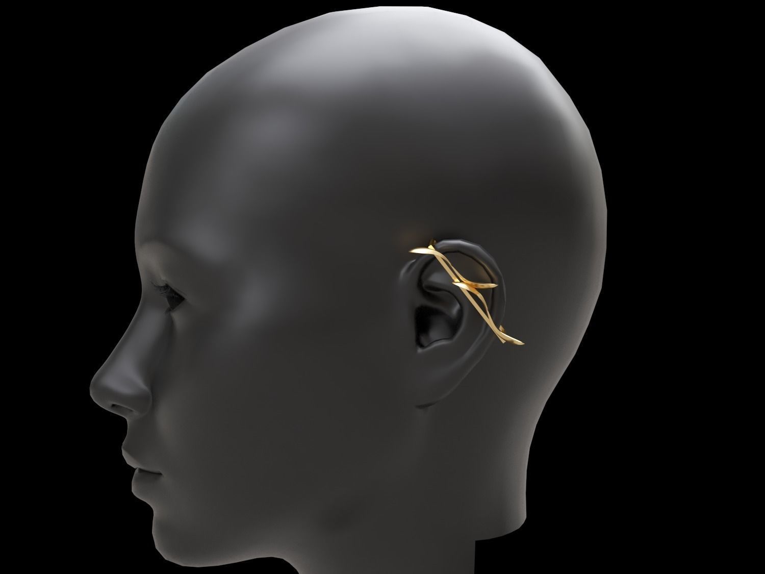 jewellery earrings 3D model_3