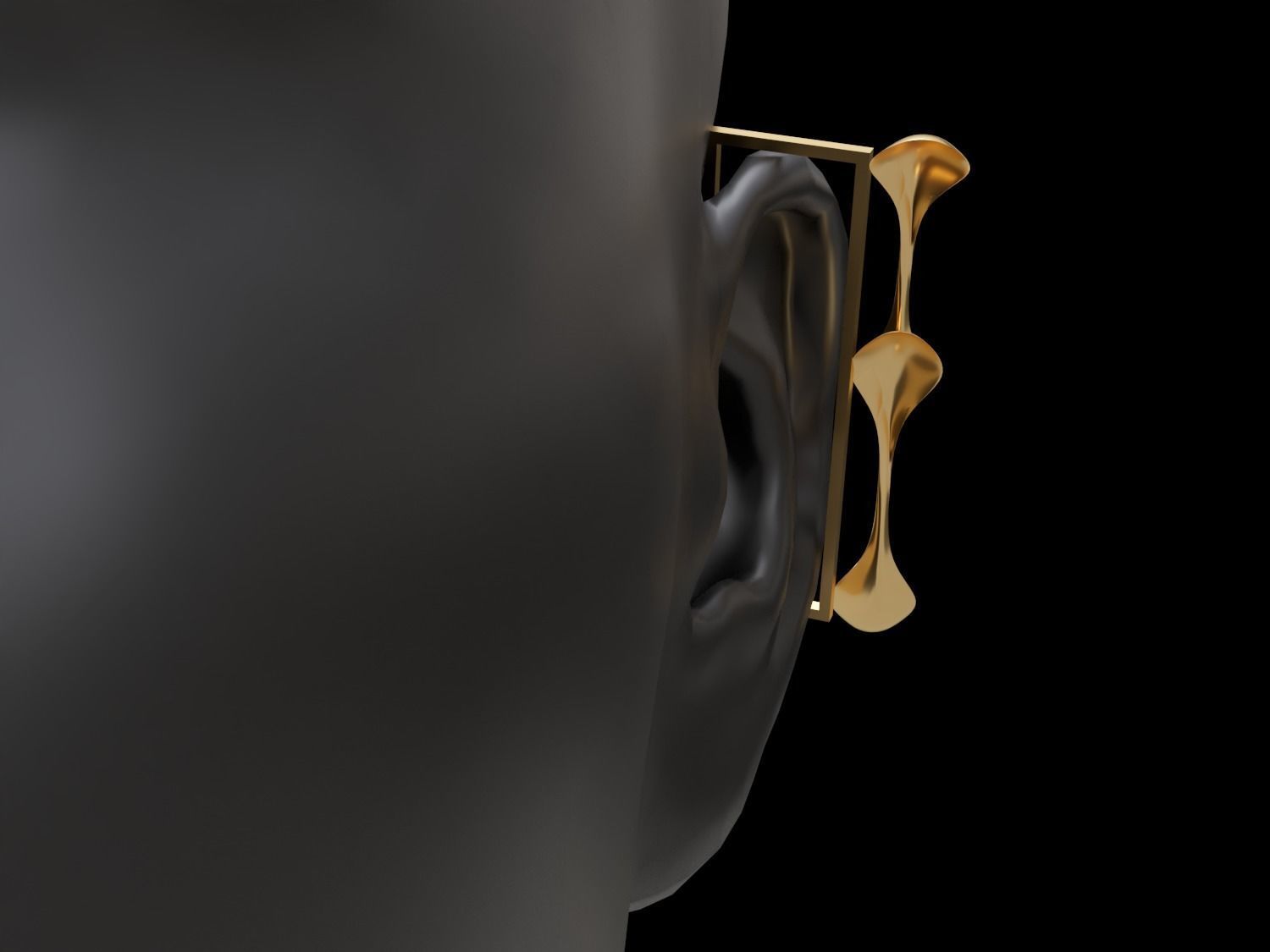jewellery earrings 3D model_4