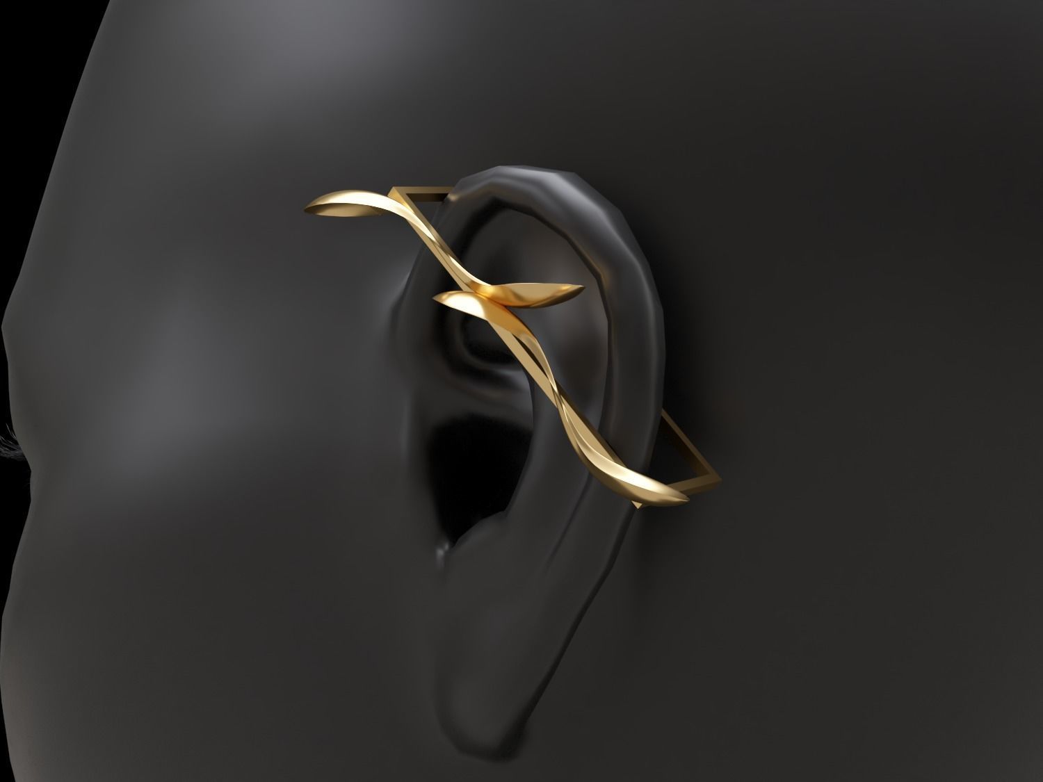 jewellery earrings 3D model_2
