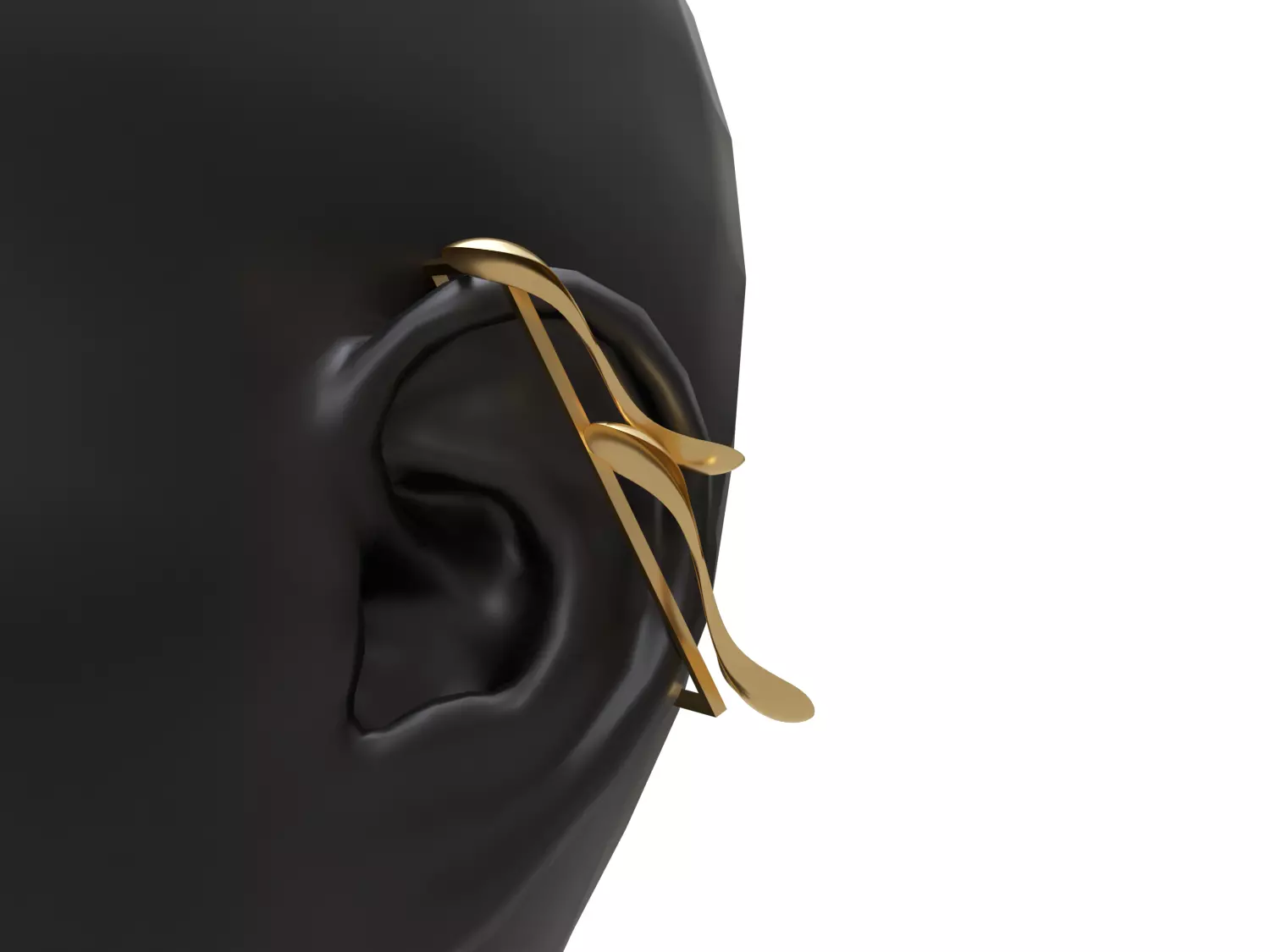 jewellery earrings 3D model_0