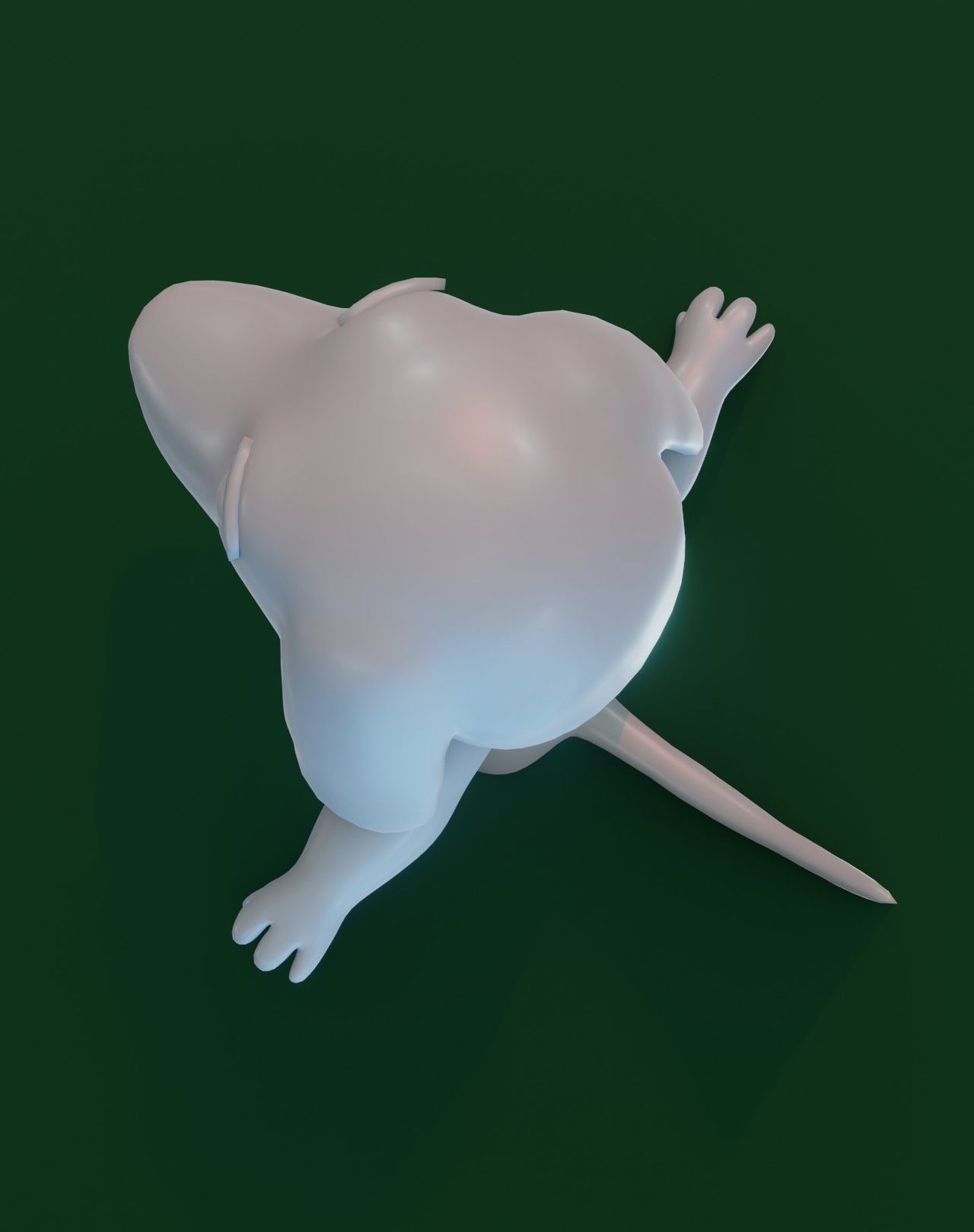 Cartoon Hound Dog Rigged Base Mesh 3D Model Low-poly 3D model_18