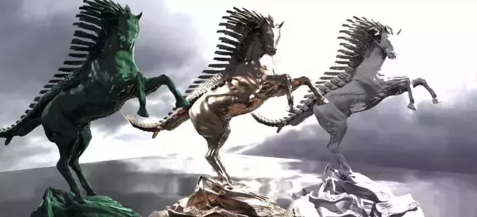 Cyborg Horse  3D model