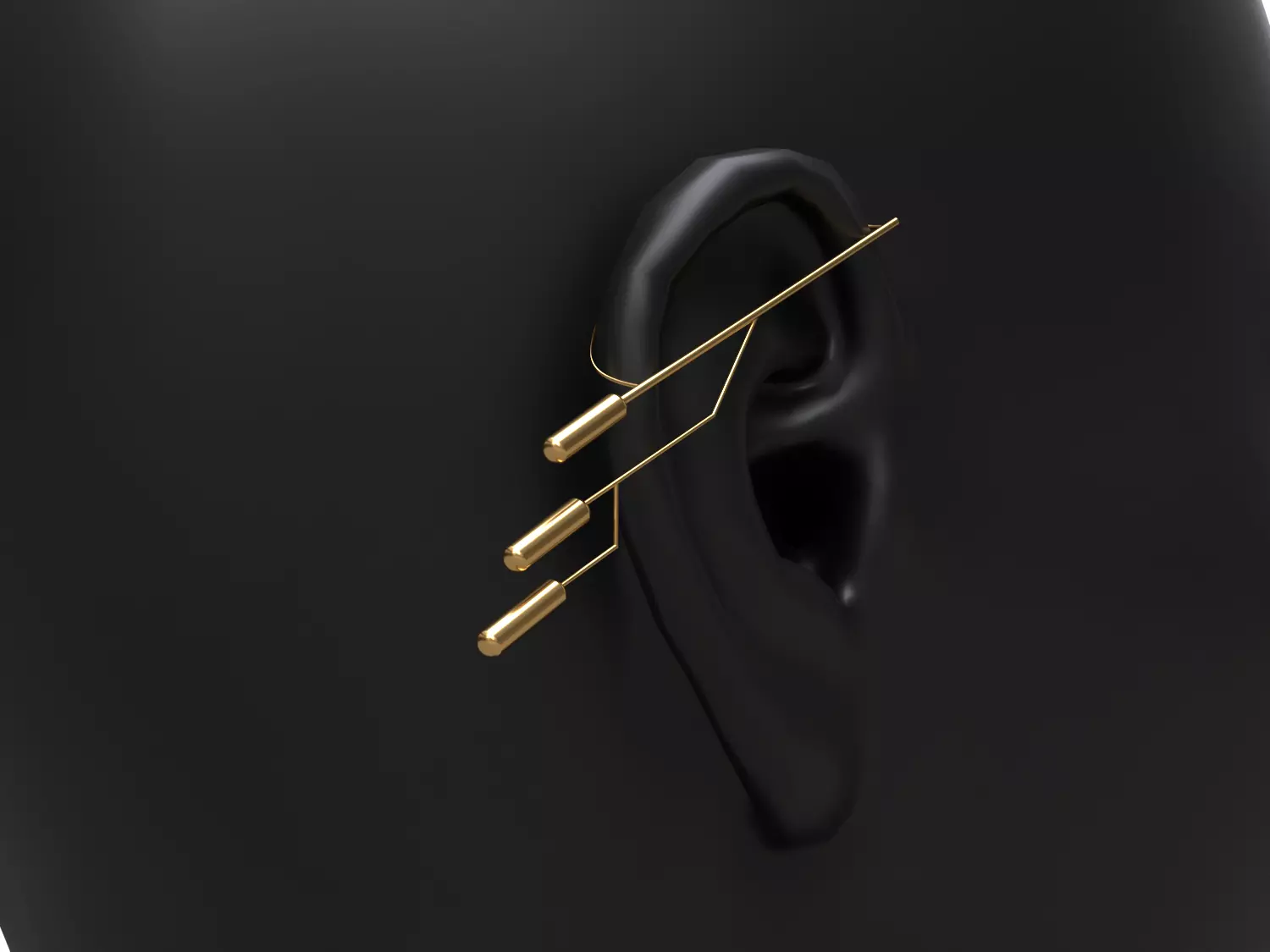 jewellery earrings 3D model_0