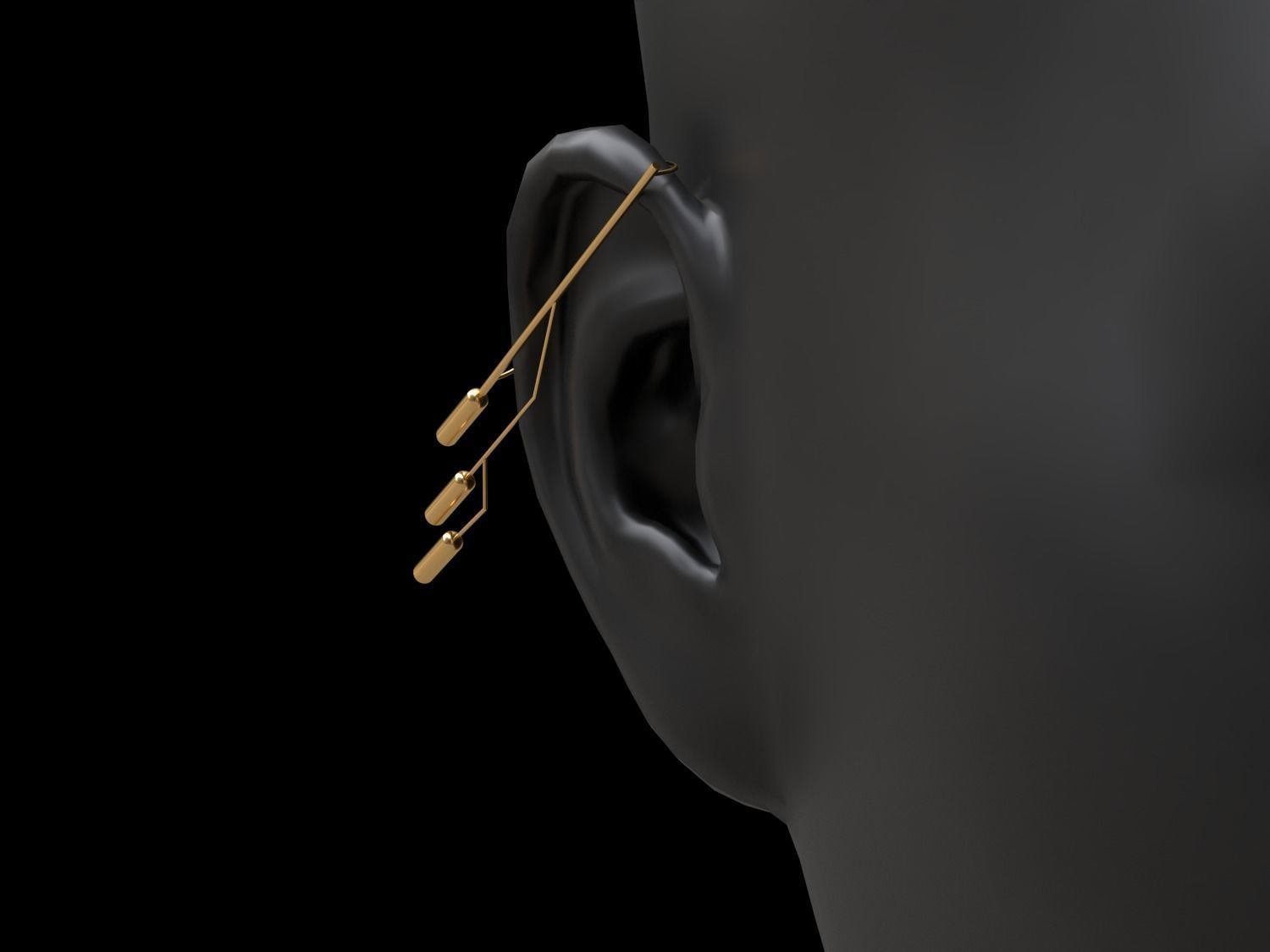 jewellery earrings 3D model_3