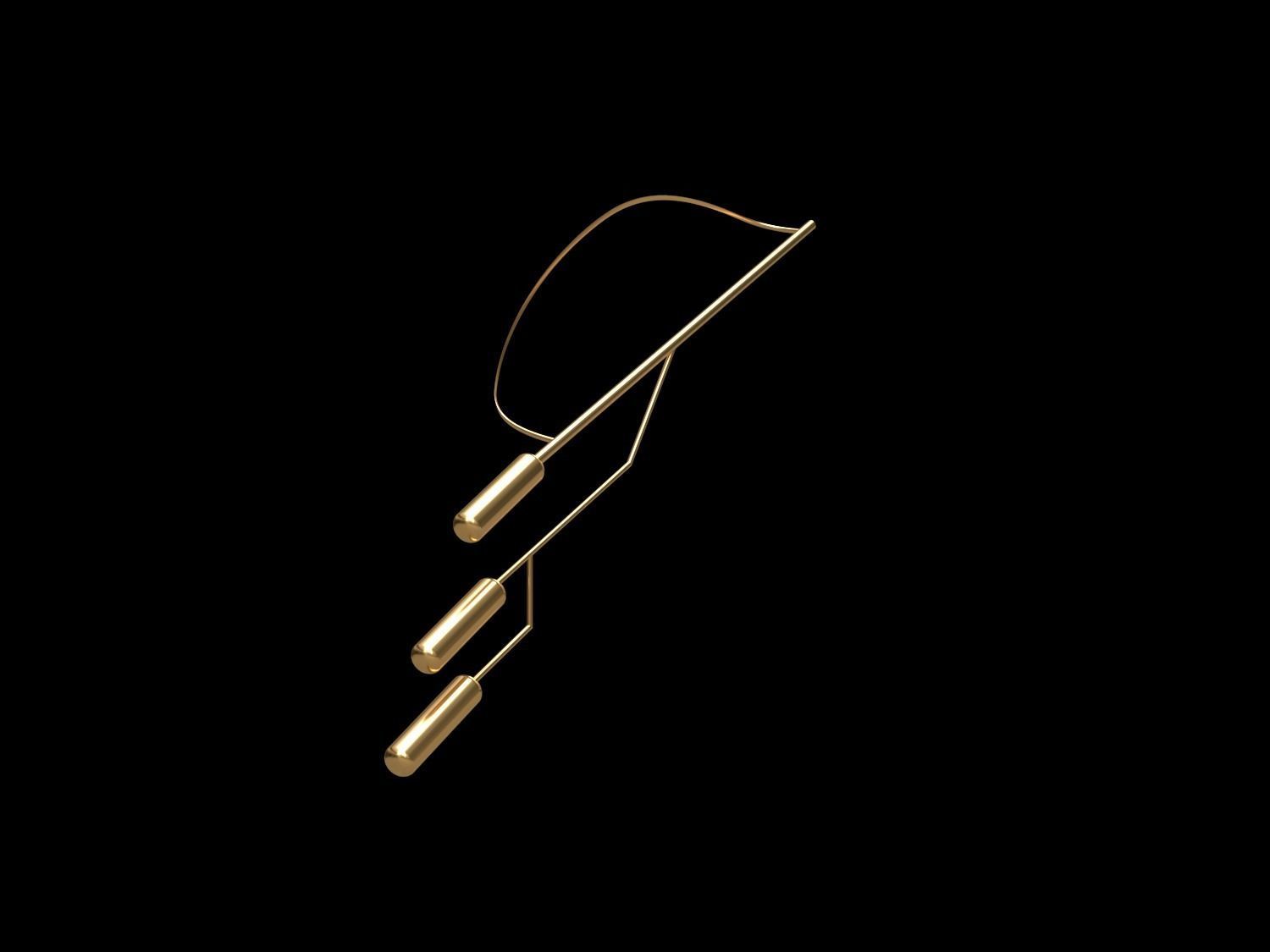 jewellery earrings 3D model_5