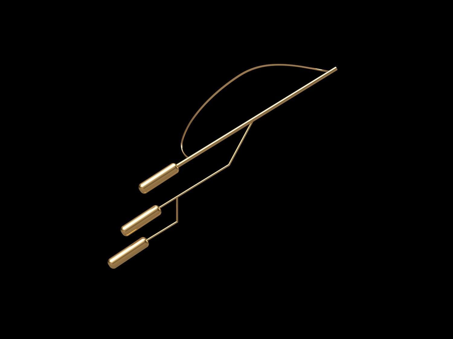 jewellery earrings 3D model_4