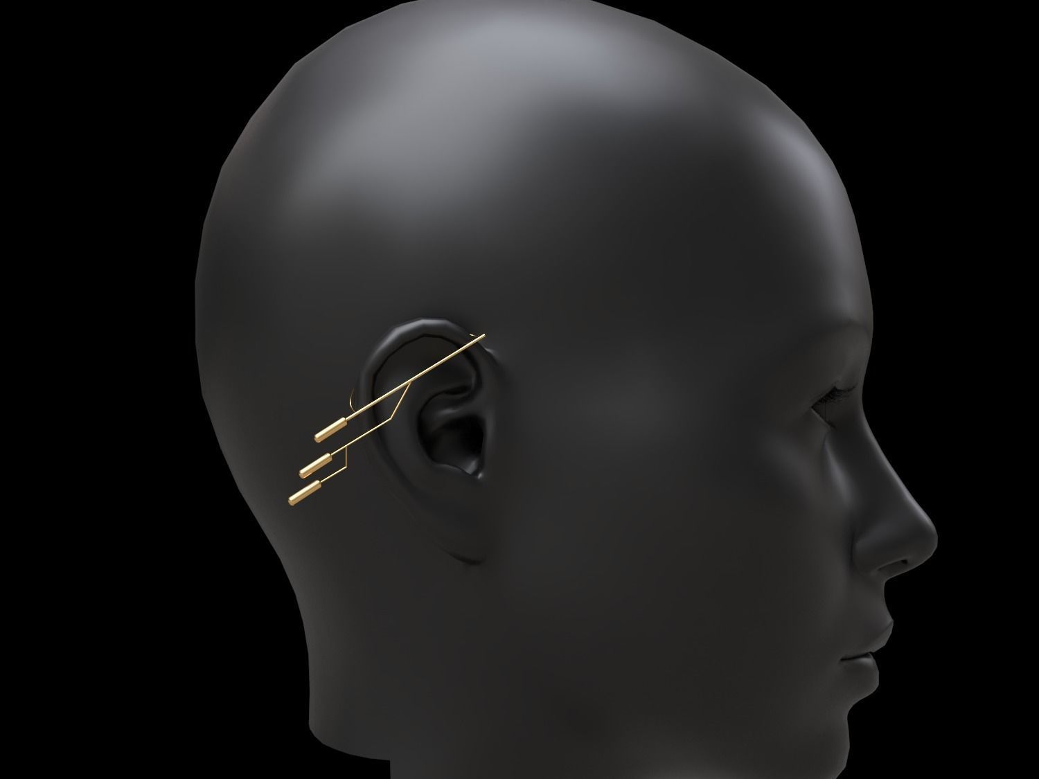 jewellery earrings 3D model_2