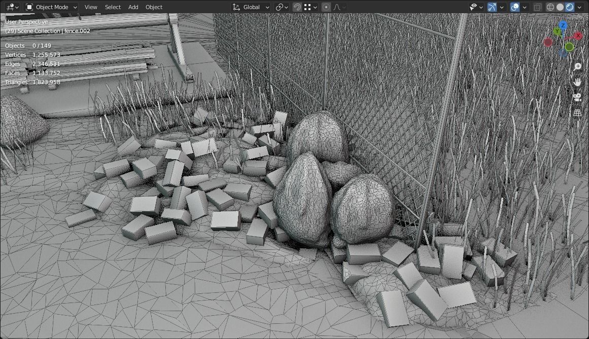 building in the middle of the forest Free 3D model_15