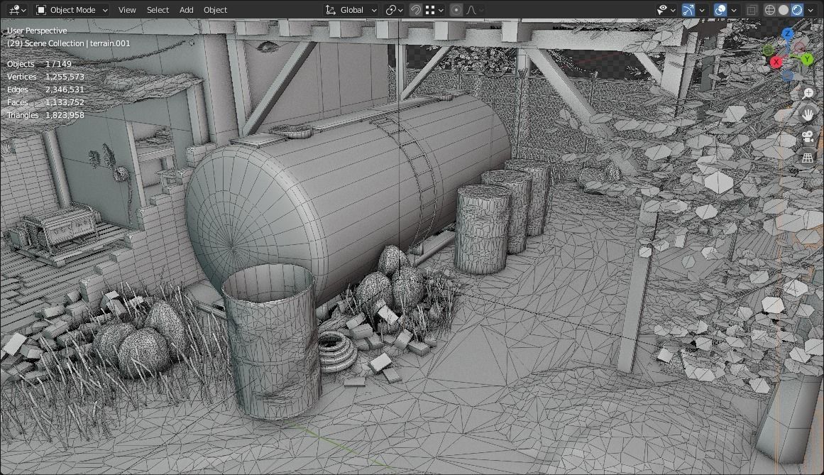 building in the middle of the forest Free 3D model_16