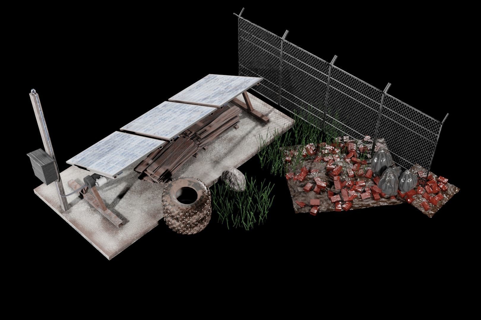 building in the middle of the forest Free 3D model_8