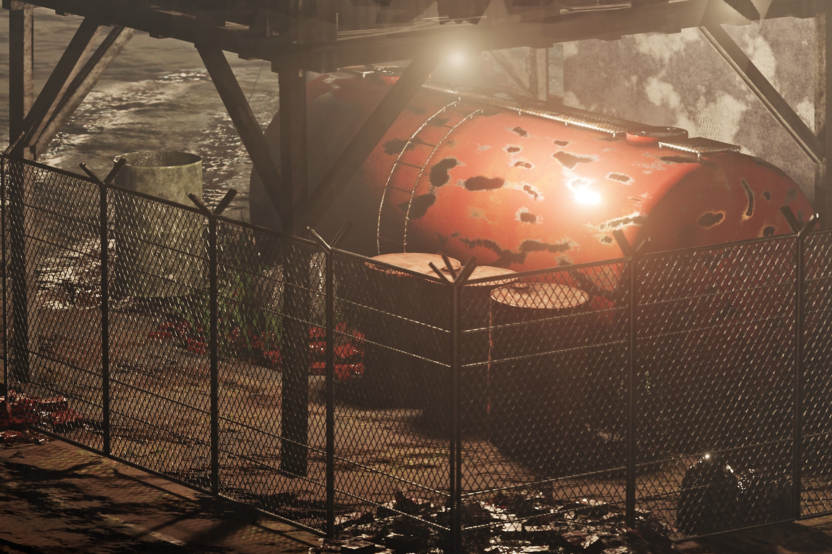 building in the middle of the forest Free 3D model_5