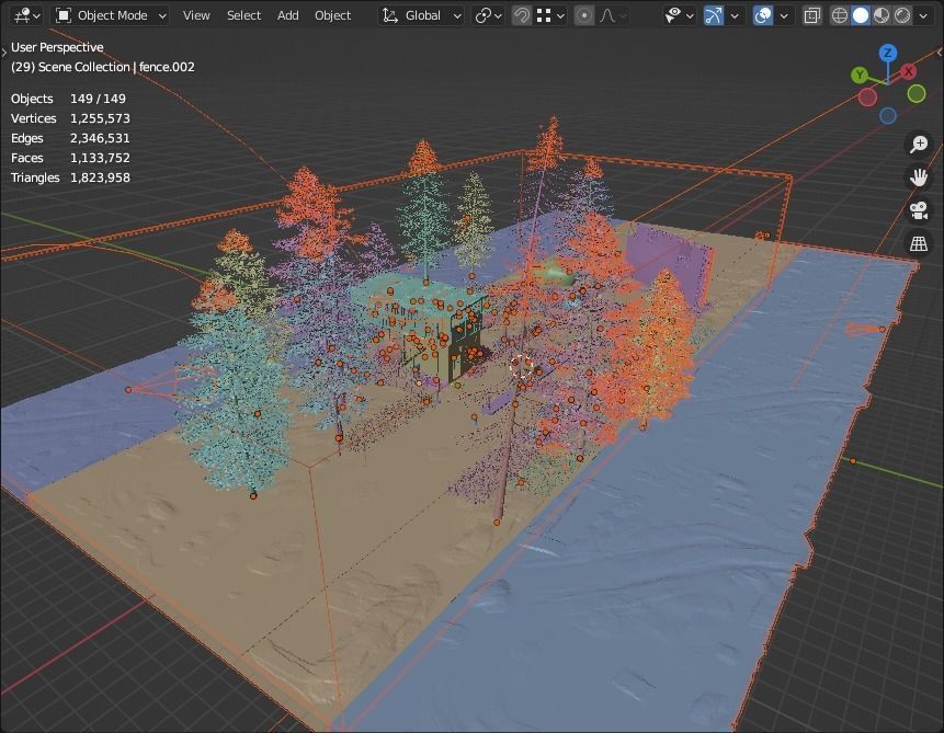 building in the middle of the forest Free 3D model_13