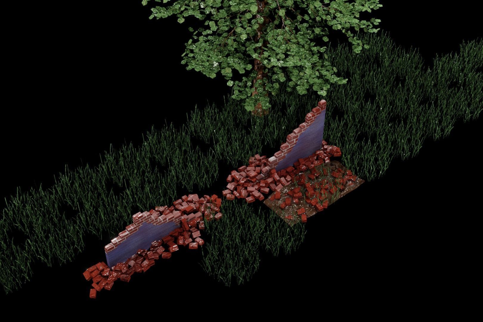 building in the middle of the forest Free 3D model_11