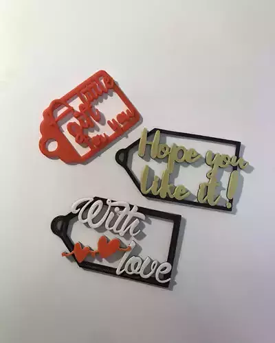 GIFT TAGS SET 3D print model