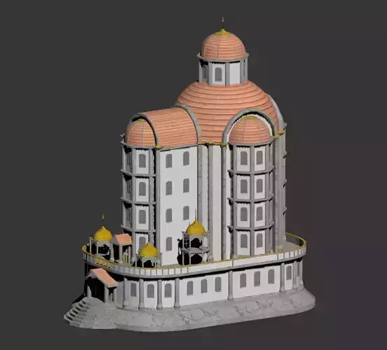 CASTLE building with dome on top
