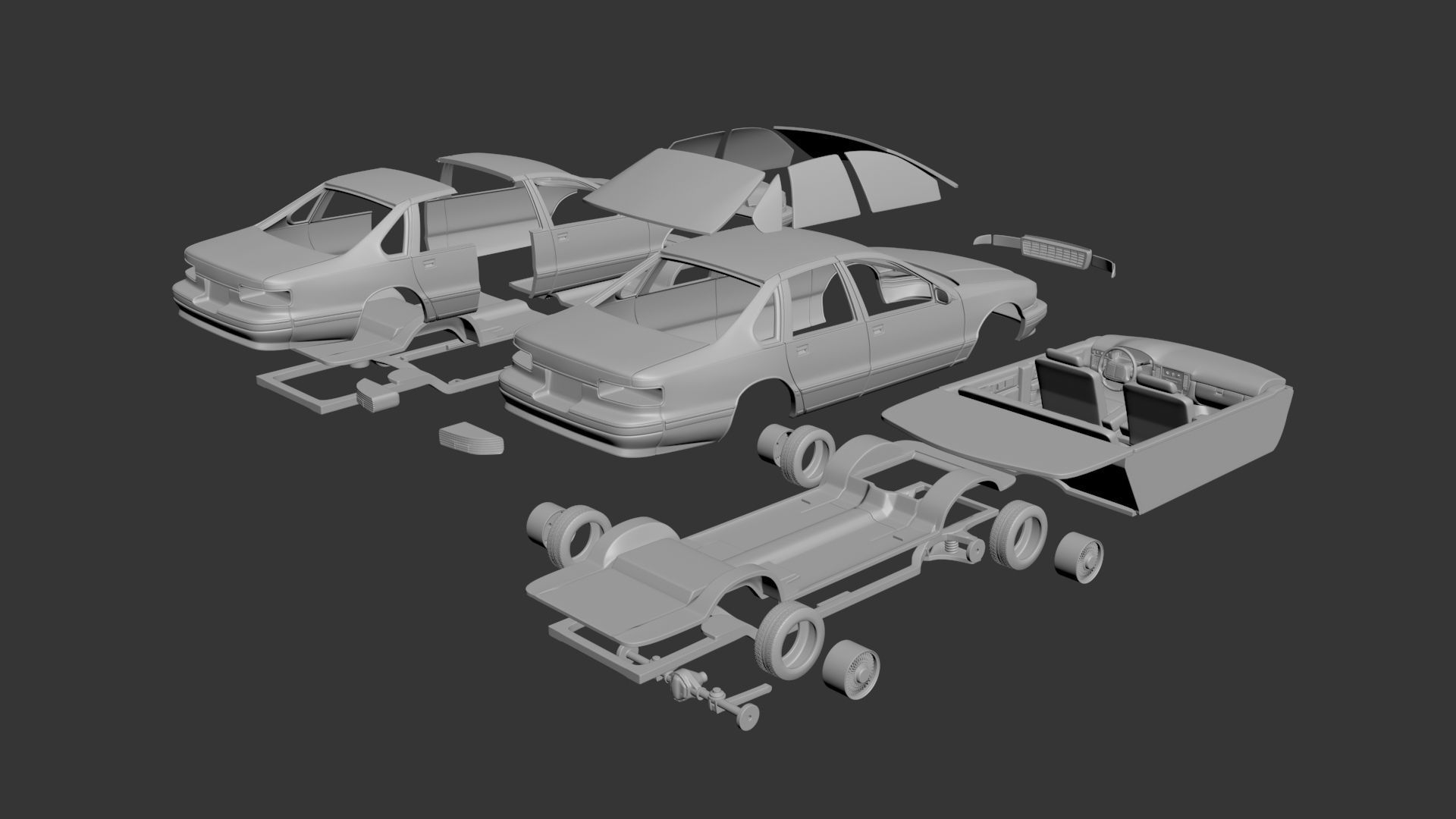 Chevrolet Caprice 1995  3D print model_10