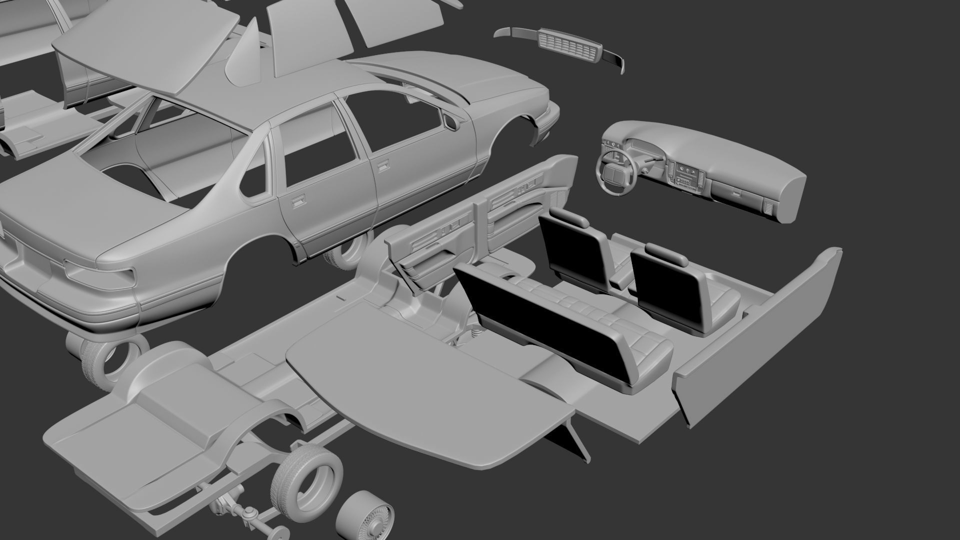 Chevrolet Caprice 1995  3D print model_11