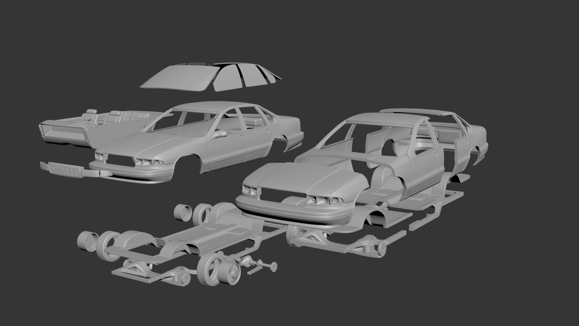 Chevrolet Caprice 1995  3D print model_9