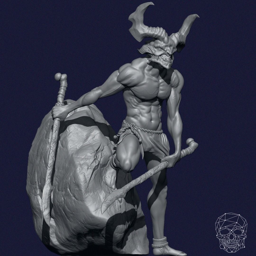 Demon warrior Free 3D print model_2