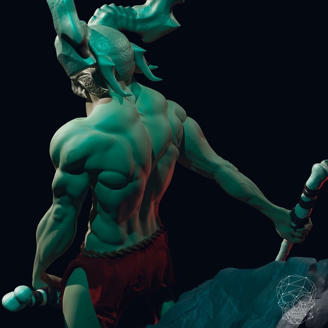 Demon warrior Free 3D print model_10