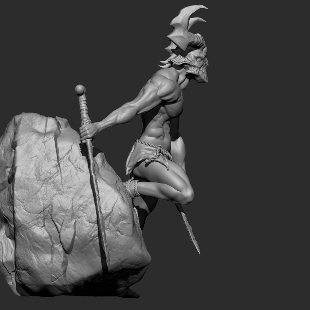 Demon warrior Free 3D print model_6
