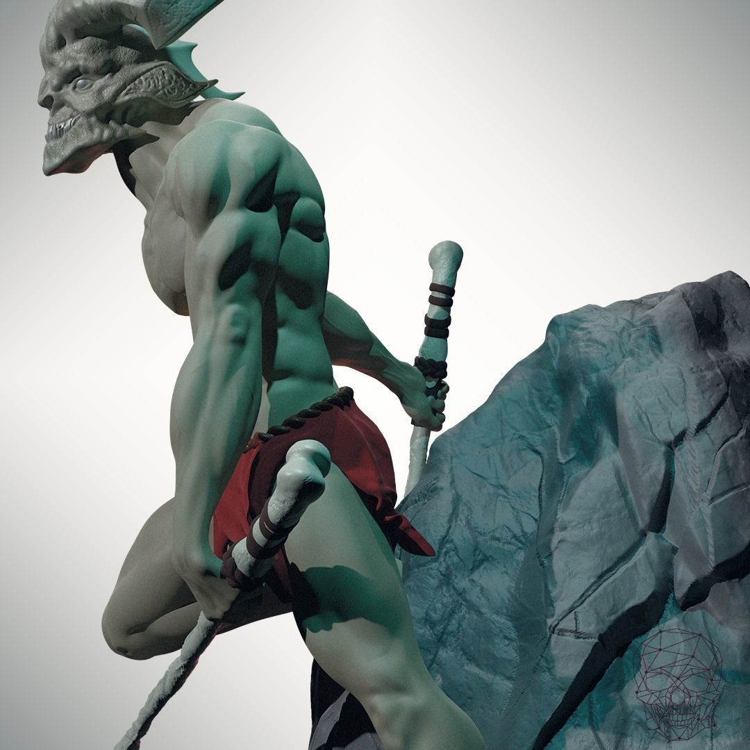 Demon warrior Free 3D print model_13