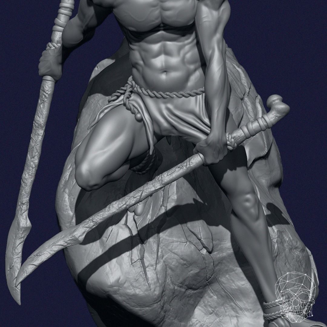 Demon warrior Free 3D print model_3