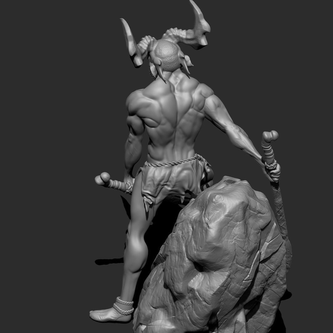Demon warrior Free 3D print model_4