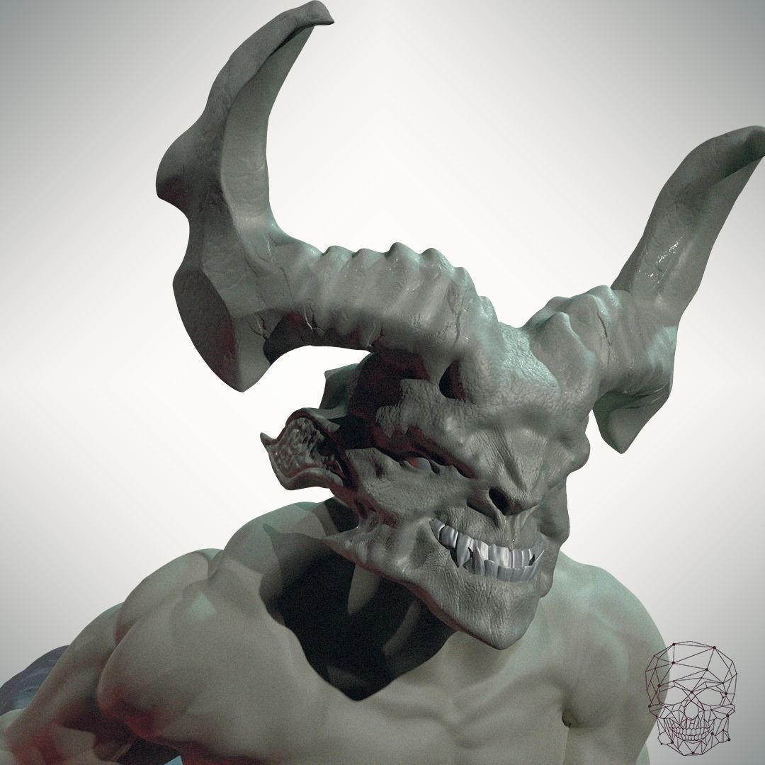 Demon warrior Free 3D print model_11