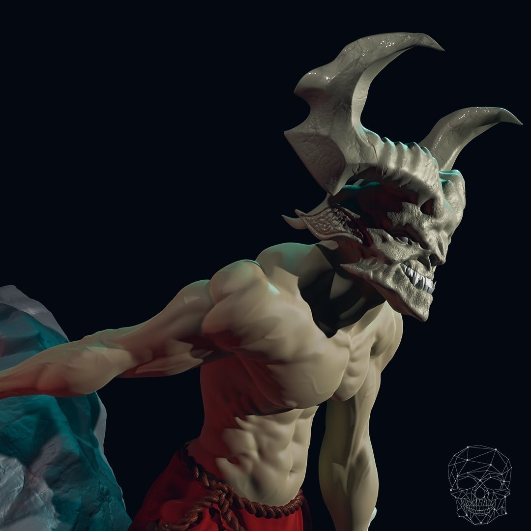 Demon warrior Free 3D print model_7