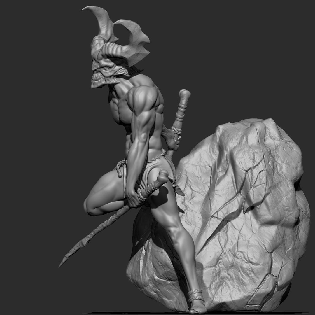 Demon warrior Free 3D print model_5