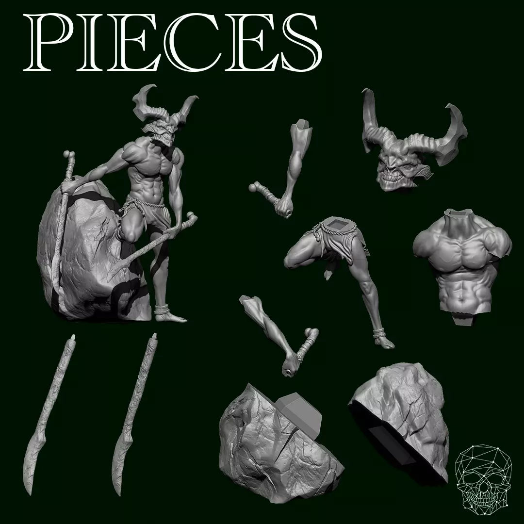 Demon warrior Free 3D print model_0