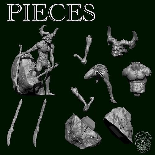 Demon warrior 3D print model